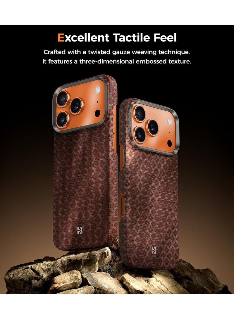 بينكس جراب Benks Armorgrid المميز لهاتف iPhone 17 Pro، متوافق مع زر التحكم بالكاميرا، ومتوافق مع MagSafe، جراب حماية عسكري مصنوع من ألياف كيفلر من دوبونت - Image 5